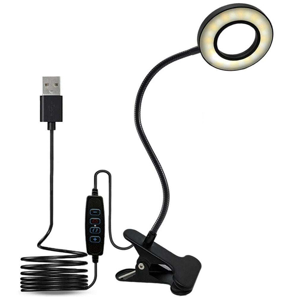 Clip On Desk Lamp LED Flexible Arm USB