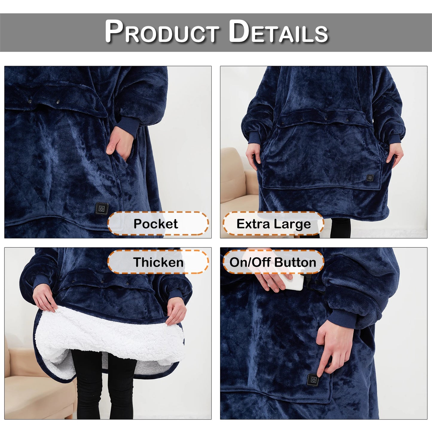 Oversized Wearable Blanket Hoodie