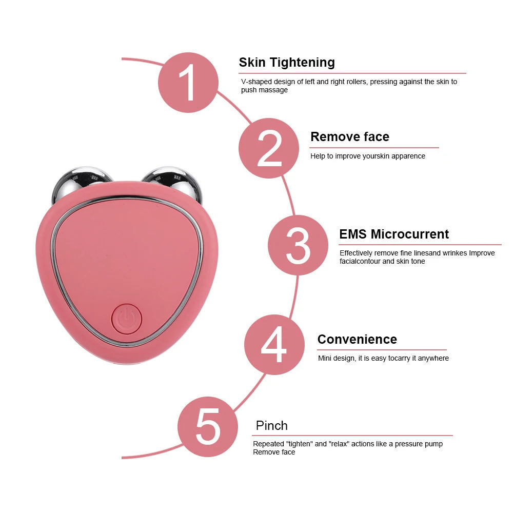 EMS Face Lifting Machine Facial Massager Microcurrent Roller Skin