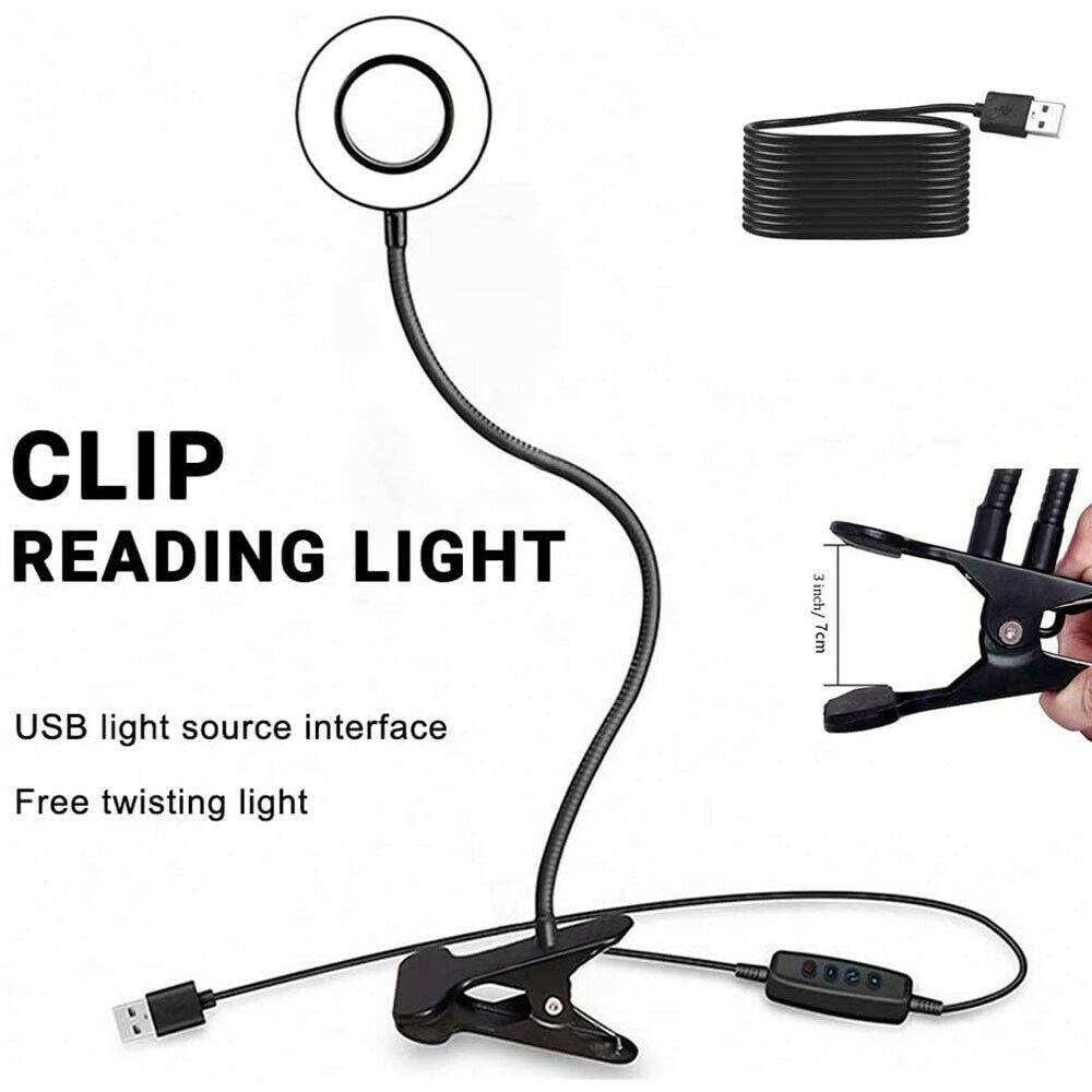 Clip On Desk Lamp LED Flexible Arm USB